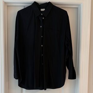LIKE NEW J. Crew Factory Black Button-Up Shirt